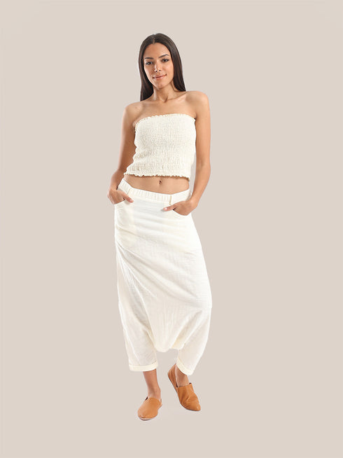 Elastic voile tube top
